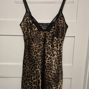 Jones New York Leopard Print Satin Chemise